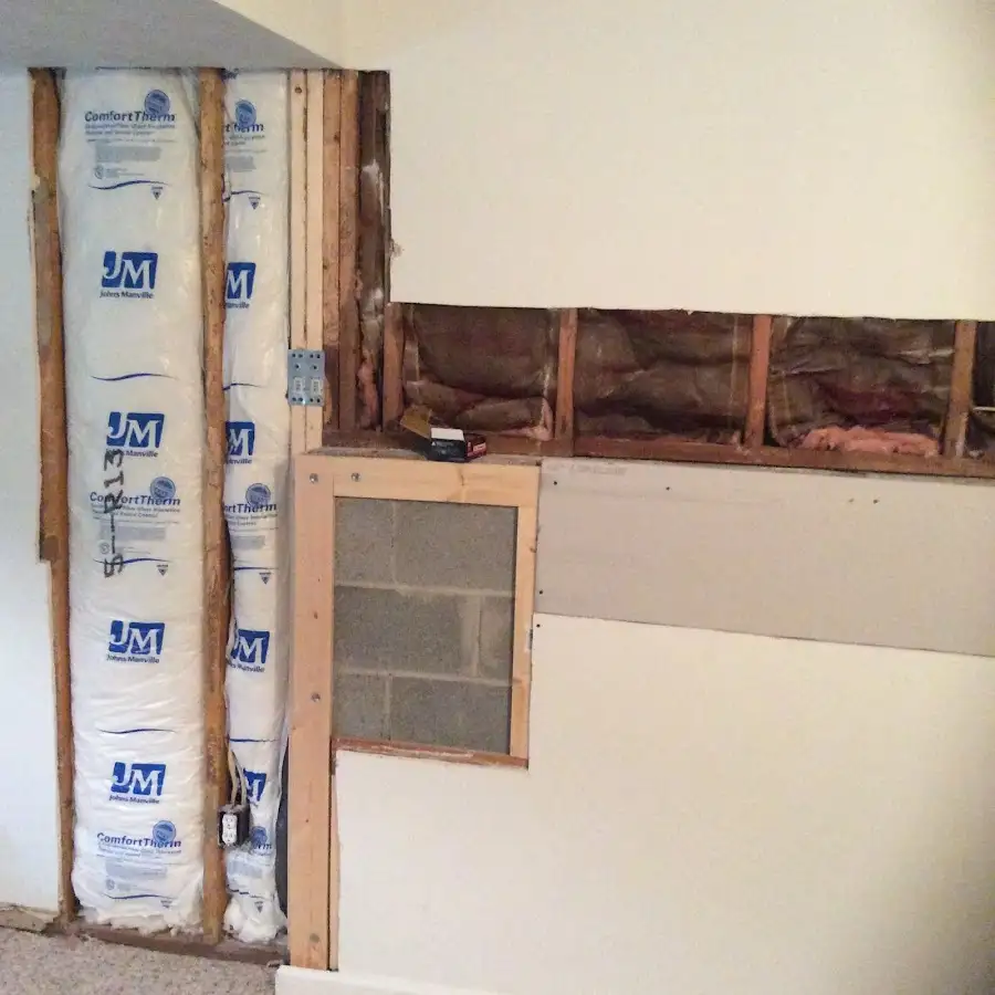 Wall insulation replacement during Basement Flood Cleanup in Vero Lake Estates